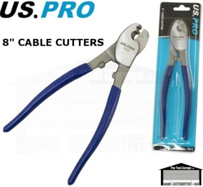 US PRO Tools 8” Cable Wire Cutters, Cutting Pliers, Snips NEW 7013