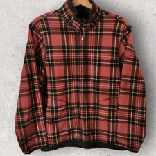 J.w. Anderson X Uniqlo Plaid Bomber Jacket Black Red Cotton Reversible Size S