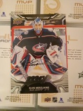 2022-23 MVP Base Silver Script #90 Elvis Merzlikins - Columbus Blue Jackets