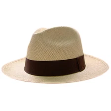 HANDWOVEN CLASSIC FEDORA GENUINE PANAMA HAT ECUADOR 100% TOQUILLA STRAW GIFT BOX