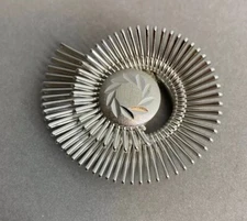 Vintage Western Germany Silver Tone Scarf Swirl Clip Cute Spiral Clip On