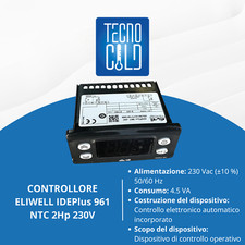 CONTROLLORE TERMOSTATO ELETTRONICO TEMPERATURA PER UNITÀ REFRIGERANTI DA 230V