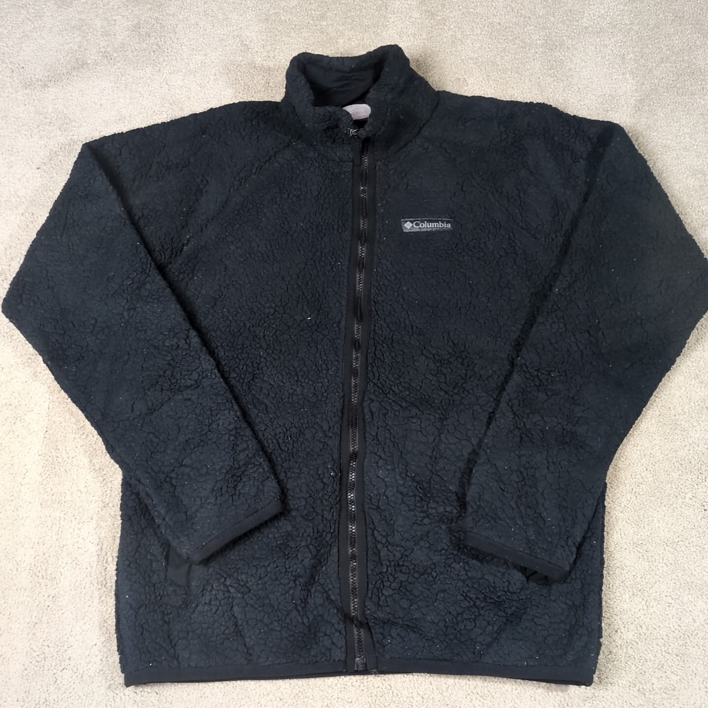 Columbia Fleece Women's Small Black Full Zip Thermal Insulated Winter Jacket