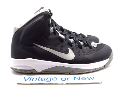 Nike Hyperquickness Black Silver White Basketball 622759-009 GS sz 5.5Y