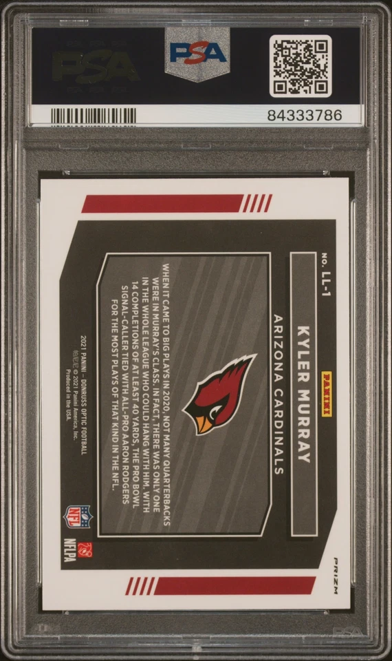 2021 Panini Donruss Optic Legendary Logos Ll1 Kyler Murray - PSA 9 - Image 2 of 2