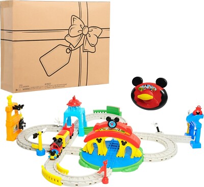Disney Junior Mickey Mouse Around Town Track Set, 35-piec Remote Cont Toys Train