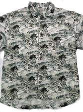 Tommy Bahama Men's Hawaiian Silk Camp Shirt Short Sleeve Palm Trees Size Large
