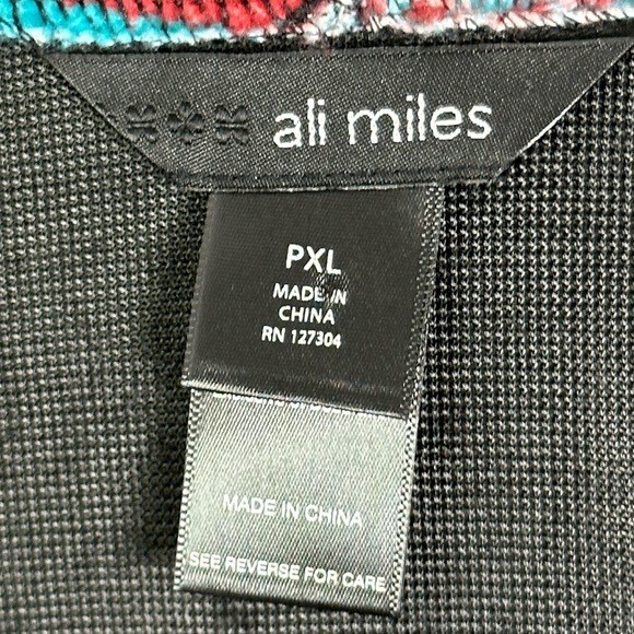 Ali Miles Patchwork Mixed Media Shacket Sweater J… - image 3