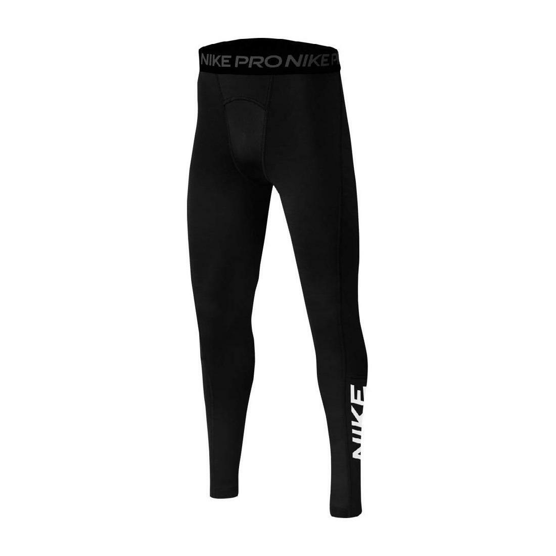 nike pro training therma warm leggings in black