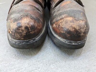Vintage Red Wing Work Boots Brown Men 12 B Leather Lace Up  display picture 1