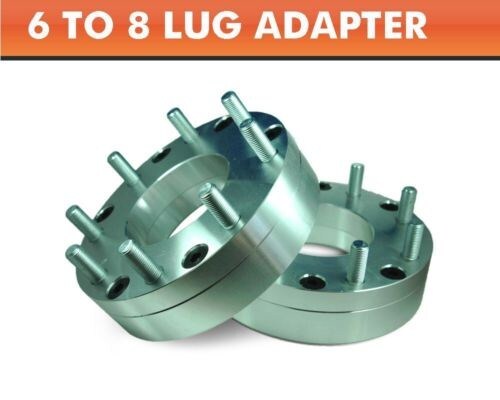 2 Wheel Adapters 6x5.5 to 8x180 ¦ New 8 Lug Chevy Single Wheels On