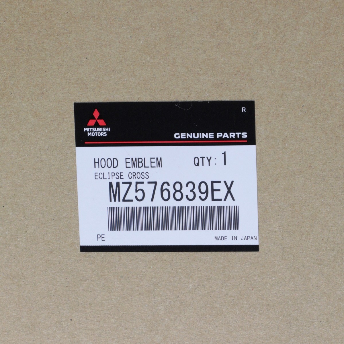 Mitsubishi Accessory MZ576839EX Eclipse Cross Hood Emblem Black