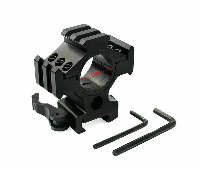 QD Tri-Rail 3 Sides 25.4/30mm Ring Scope Mount with 20mm Picatinny/Wea... Rail - Image 3 of 4