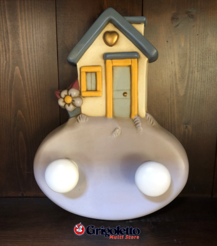 EGAN Appendiabiti in ceramica dipinta a mano 19x25 cm - Linea "Casa Dolce Casa"  - Foto 1 di 7