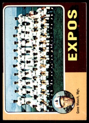 1975 TOPPS MONTREAL EXPOS - GENE MAUCH MONTREAL EXPOS #101