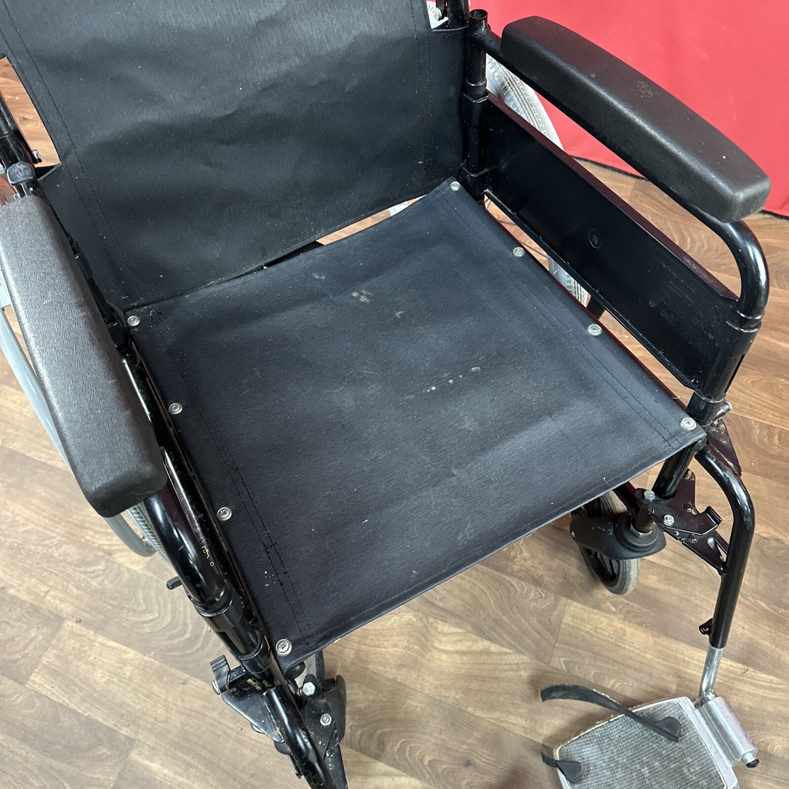 Lomax Folding Self Propelled Wheelchair 115kg Weight Limit Black Used