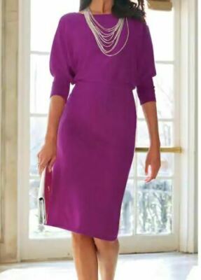 fuchsia sweater dress