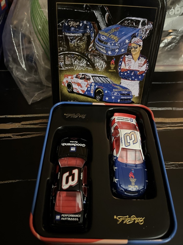 Dale Earnhardt 1996 Olympics 1/64 2 Car Set In Special Tin