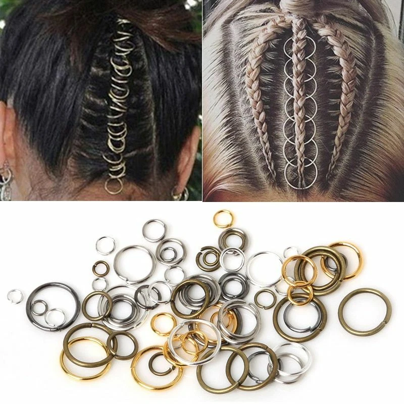 Frcolor Hair Jewelry Beads Braids Metal Charms Cuffs Dreadlocks