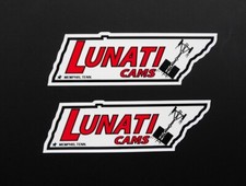 2x Lunati Cams Decals 70s Stickers Nhra Racing Sponsor Outlaw Hot Rod Big Block
