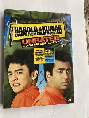 HAROLD & KUMAR ESCAPE FROM GUANTANAMO BAY (DVD, ,2007, UNRATED, 2-DISCS)  NEW