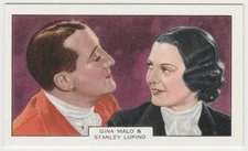 Stanley Lupino + Gina Malo 1930s Summit Screen Lovers Tobacco Card #37 NM