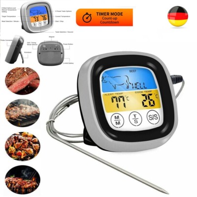 Grillthermometer Digital Bratenthermometer BBQ Smoker Fleischthermometer Fühler
