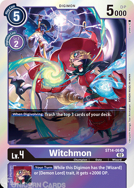 ST14-06 Witchmon :: Uncommon :: ST-14: Advanced Deck Beelzemon :: Digimon Card