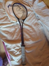 Dunlop Power Play Squash Racket With Cover Handle Worn - Strings/Racket Good