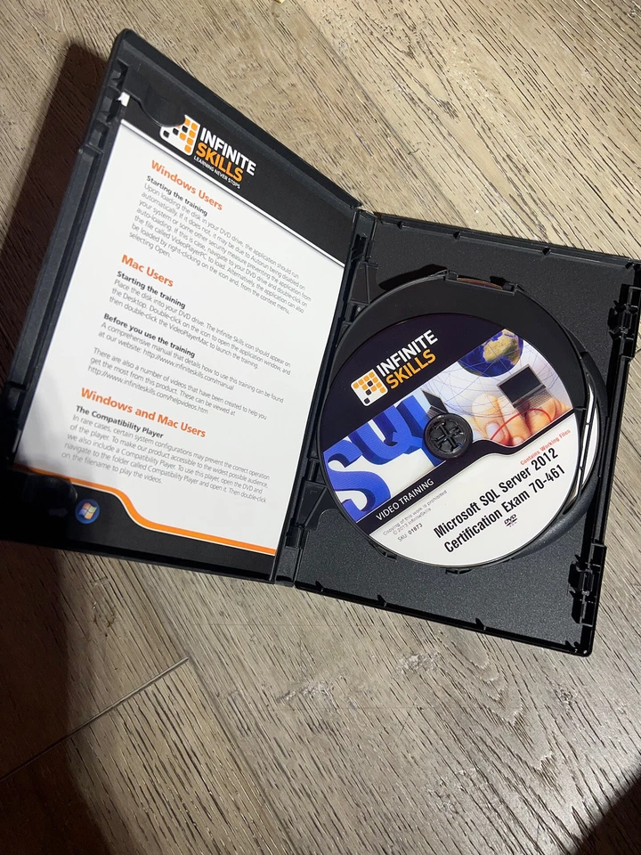 INFINITE SKILLS MCSA:SQL SERVER 2012 PAQUETE DE ENTRENAMIENTO VIDEO DVD Foto 3 de 4
