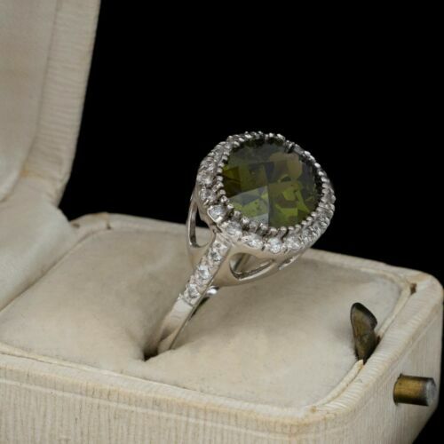 Bague Fantaisie Rhodiée Pavée De Diamants Cz - Argent 925 - Taille 66 - Neuf Avec étiquettes