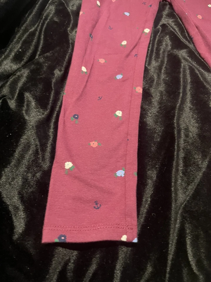 Leggings de algodón para niñas Nautica talla 6. Color Borgoña (se ve rosa en la foto) Foto 3 de 4