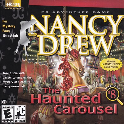 Nancy Drew: The Haunted Carousel (PC, 2009) *MANUAL AND DISC ONLY*