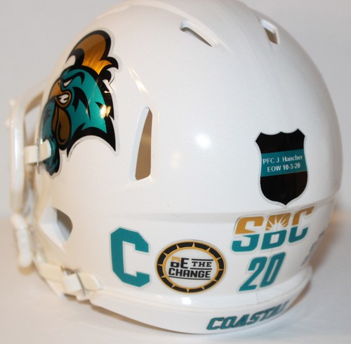 2020 Coastal Carolina Chanticleers Custom Riddell Mini Helmet vs Troy - Picture 3 of 4