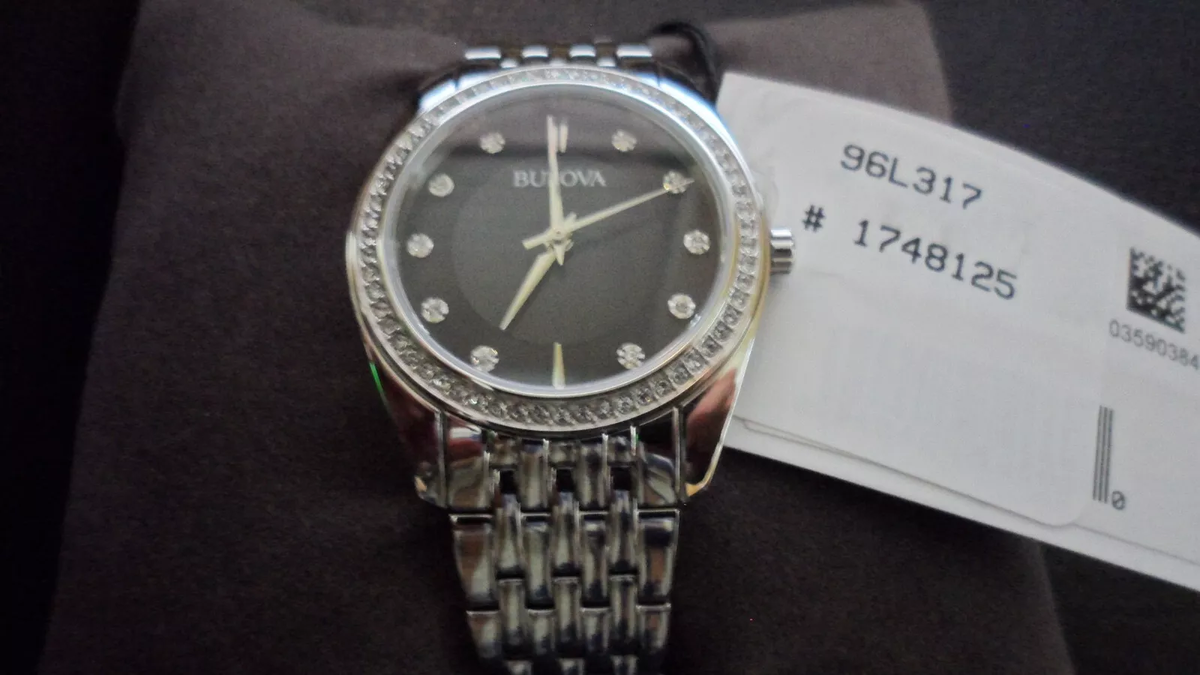 Bulova 96L317 Classic Crystal Stainless Steel Quartz Ladies Watch new Bulova 96L317 Classic Crystal Stainless Steel Quartz... | Depop main image 2