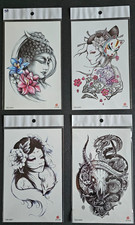 4 Sheets Premium Quality Middle Half Arm Temporary Tattoos For Men  Women 35