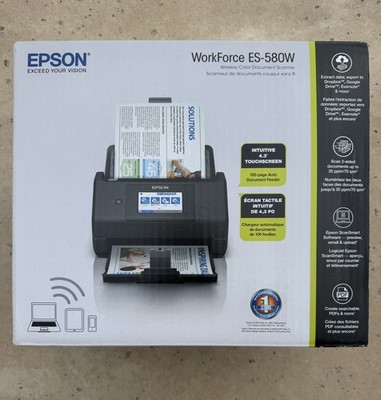 Epson Workforce ES-580W Wireless Color  Document Scanner SHIPS SAME DAY OR NEXT 