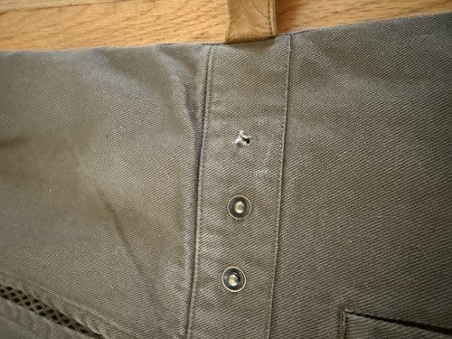 Vintage Orvis Fliegenfischer Weste Herren L braun Canvas Lederbesatz Taschen - Bild 4 von 4