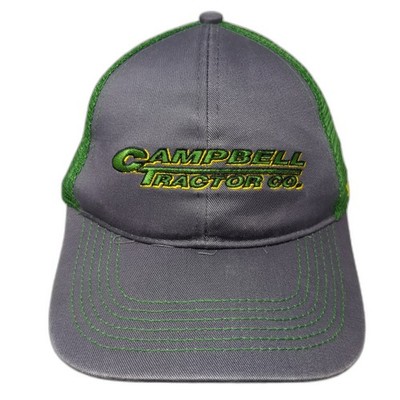 Campbell Tractor Co. Snapback Trucker Hat Multi One Size Mesh Back John Deere