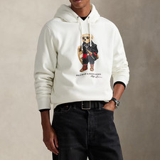 Wow Rare Ralph Lauren Polo Bear w/Fleece inside Hoodie sz M 188
