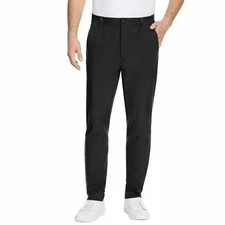 Marc New York Men’s Commuter Slim Fit 4 Way Stretch Pants, Black