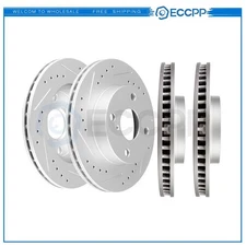 Front and Rear Discs Brake Rotors For Toyota Rav4 2006 - 2012 Drilled & Slotted