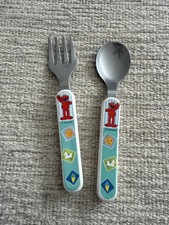 Vintage 2002 ELMO The First Years Toddler Fork  Spoon Sesame Street