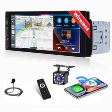 Single 1 Din Car Stereo Apple CarPlay 6.86'' touchscreen Bluetooth Radio SWC USB