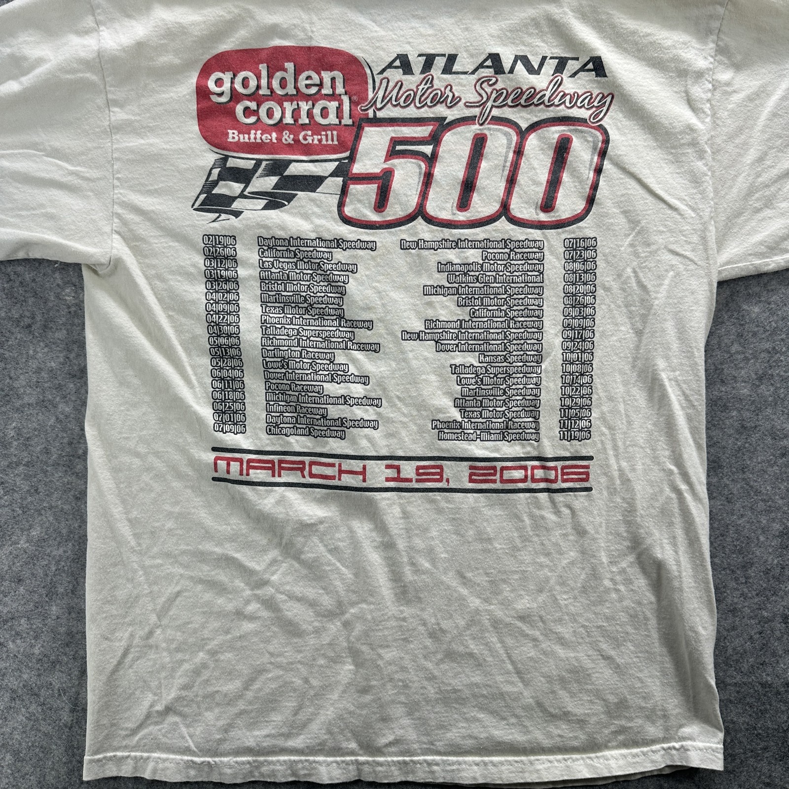 Vintage Atlanta Motor Speedway Shirt Mens Large NASCAR Racing Golden Corral 2000