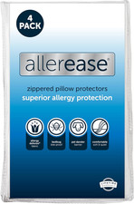 Set of 4 Standard/Queen Allerease Pillow Protectors - Moisture Wicking, Advanced