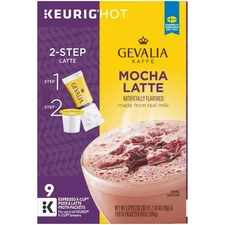 60/PACK - GEVALIA Mocha Latte Expresso K-Cup Pods + Froth Packets BULK PACKAGING