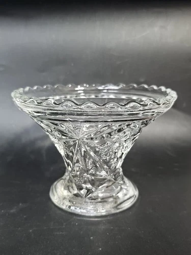 Vintage Star of David Clear Replacement Punch Bowl Pedestal Anchor Hocking
