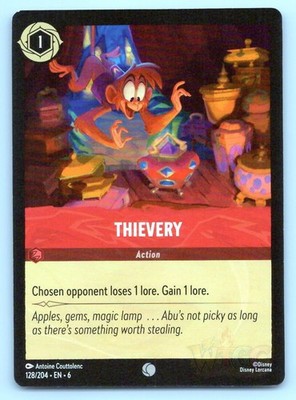 Lorcana Thievery Azurite Sea 6 C 128/204 NM