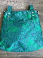 Salvador Bachiller Tote Diaper Bag Travel Green Paisley Changing Pad Stroller